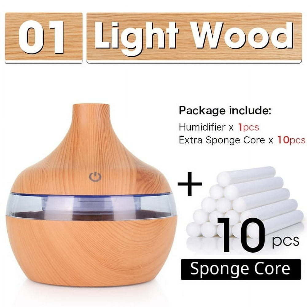 CNKOO Aromatherapy Essential Oil Diffuser 300ml 6 Hours Wood Air ...