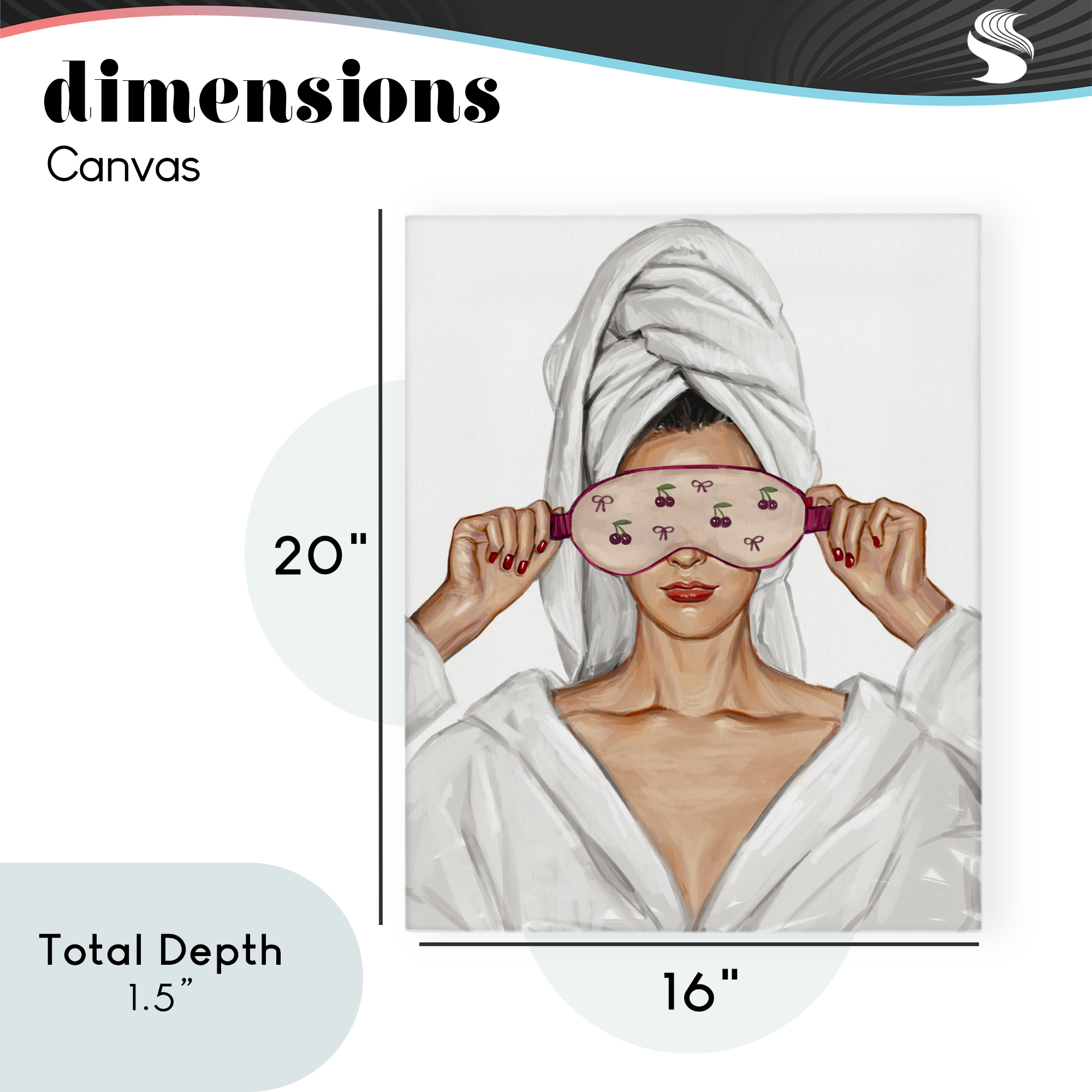 Cherry Eye Mask Fashionista Canvas Wall Art, design by Ziwei Li