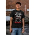 thumbnail image 4 of Grew Up Playing Fire Trucks Lucky Men's Big & Tall Crewneck Graphic Tee Brisco Brands 2X, 4 of 5