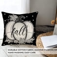 thumbnail image 3 of Fall Pumpkin Pillow Covers 20x20 Inch Black and White Polka Dot Pumpkin Autumn Maple Leaves Throw Pillow Cases Harvest Thanksgiving Halloween Holiday Cushion Cover for Sofa Couch, 3 of 6