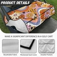 thumbnail image 5 of Yuyamidu Hippie Flowers Golf Cart Seat Covers Floral Golf Cart Seat Towel Blanket with 4 Front Pockets Soft Club Car Seats Cushion Covers, 5 of 7