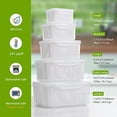 thumbnail image 2 of Larger Fruit Vegetable Produce Storage Saver Containers with Lid & Colander 5 Packs BPA-Free Plastic Fresh Keeper Set | Refrigerator Fridge Organizer | for Salad Berry Lettuce Food Celery, 2 of 7