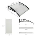 thumbnail image 5 of Cfowner 32" x 40" Patio Door Window Awning Outdoor Canopy Cover UV Rain Snow Protection One-Piece Polycarbonate Hollow Sheet, 5 of 7