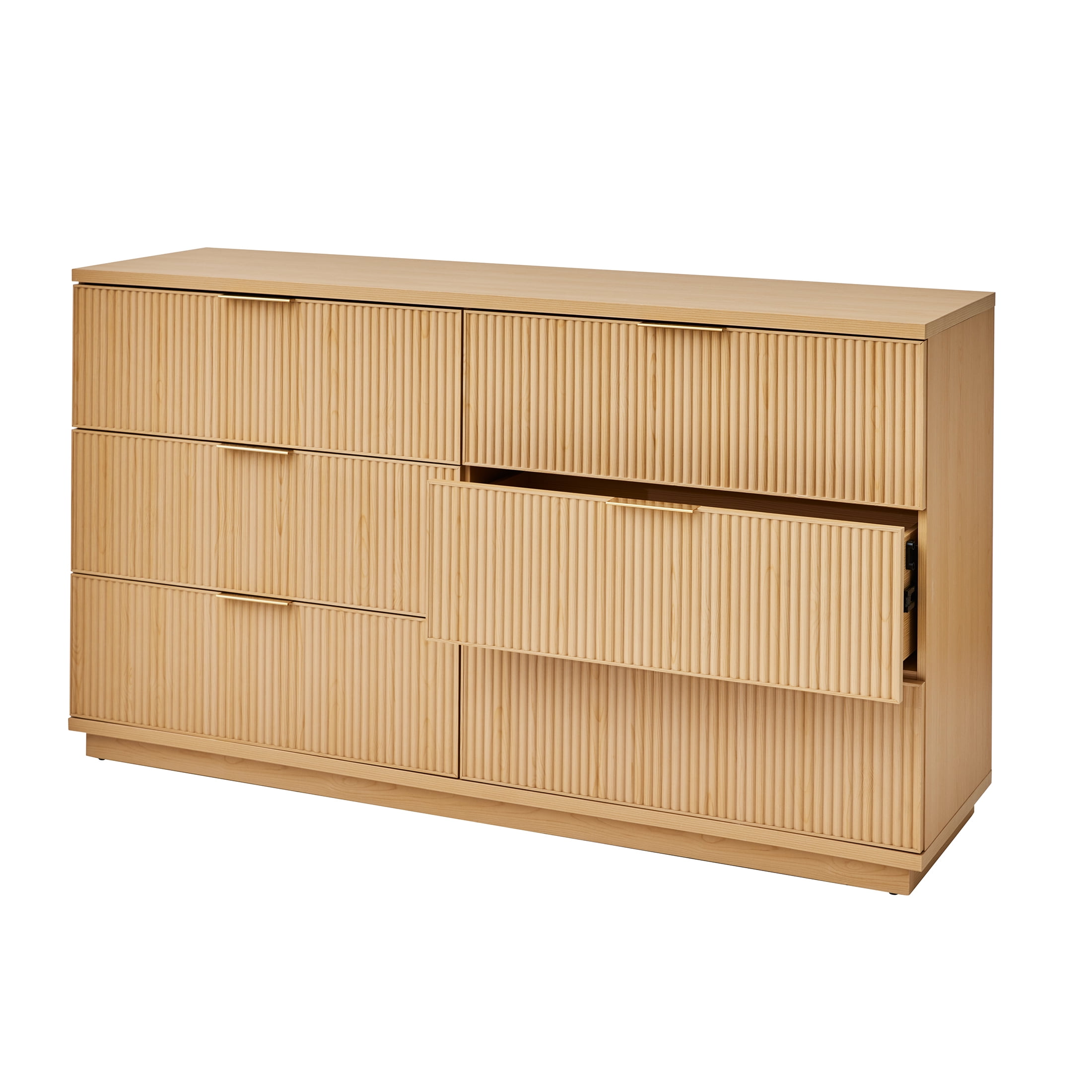 Better Homes & Gardens Lillian 6 Drawer Dresser, Natural Pine