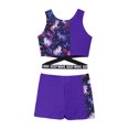 thumbnail image 5 of YEAHDOR Girls 2Pcs Leopard Prints Activewear Set Crop Top Vest with Shorts Sports Athletic Outfit,Sizes 6-14, 5 of 7