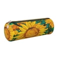 thumbnail image 1 of Disketp Vibrant Sunflower Painting Estuche Organizador de Lápices de Cuero, Estuche de Oficina con Cremallera para Bolígrafo y Lápiz, 1 of 6
