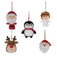thumbnail image 3 of Decoración navideña de 5 pulgadas, regalos, Papá Noel, Ángel, Reno, alce, pingüino, adorno colgante para árbol de Navidad de fieltro, 3 of 4