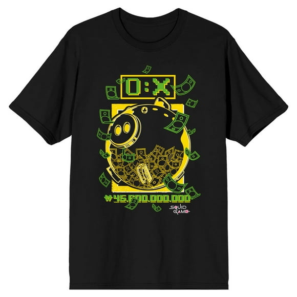 T-Shirt Noir Squid Game 45,6 Milliards de Won