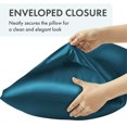 thumbnail image 2 of MAVIÉ Satin Pillowcase Set – Standard, Queen, King & Body Size Options – Ultra Soft Cooling Pillow Cases for Hair & Skin, Envelope Closure, 2 Pack (20" X 26") Olive Green, 2 of 7