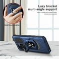 thumbnail image 2 of For Blu View Speed Ultra 5G Case with Tempered Glass Screen Protector,Military Grade Heavy Duty Shockproof Protective Cover,with Ring Kickstand for BLU B1660V - Blue, 2 of 5