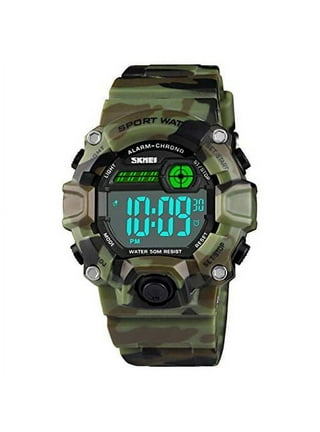 CakCity Mens Digital Watch Waterproof Military Sports Tactical Fishing  Wrist Watches for Men with Weather Altimeter Barometer Thermometer, Black
