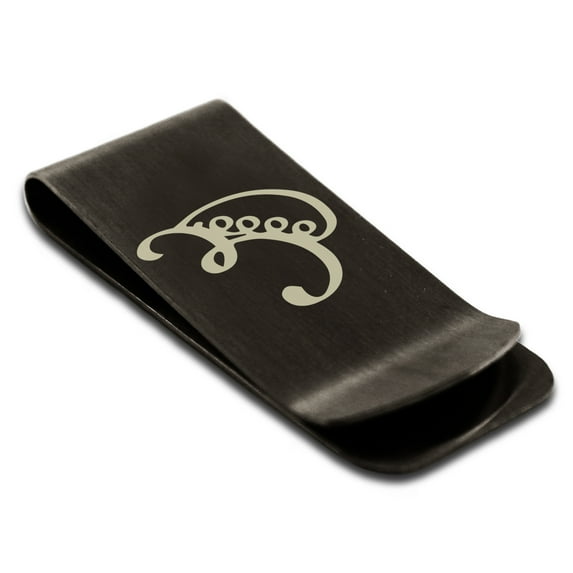 Stainless Steel Reiki Iava Persistence Engraved Money Clip Credit Card Holder