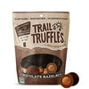 TRAIL TRUFFLES - Dark Chocolate Nut-Butter Filled Protein Bites - Healthy, Plant Based, Gluten Free, Dairy Free, Soy Free, Non-GMO Snacks (Chocolate Hazelnut, 1 Pack)