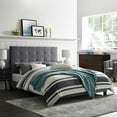thumbnail image 5 of Modway Melanie Queen Tufted Button Performance Velvet Platform Bed in Gray, 5 of 5