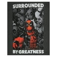 thumbnail image 5 of Marvel Men's Deadpool Surrounded By Greatness Crackle Design Adult Short Sleeve T-Shirt, 5 of 5