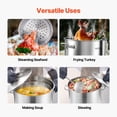 thumbnail image 5 of VEVOR Stainless Steel Stockpot, 84 Quart Large Cooking Pots, Cookware Sauce Pot with Basket, Lid, and Handle, Heavy Duty Commercial Grade Stock Pot, Sanding Treatment, for Large Groups Events Silver, 5 of 8