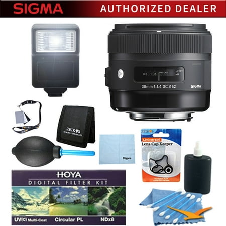 Sigma 30mm f/1.4 EX DC HSM Lens for Canon Digital SLR Cameras Includes Bonus Xit Bounce Zoom Slave Flash Enhance Photos, Colors and Saturation, and More