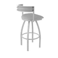 thumbnail image 2 of 861 Artemis 30" Swivel Bar Stool with Anodized Nickel Finish and Canter Folkstone Grey Seat and Back, 2 of 5