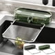 thumbnail image 1 of Soporte para colador de fregadero de cocina con diseño plegable y bolsas de filtro desechables - Plástico y acero, 7,6x3,1 pulgadas, verde o gris, 1 of 6