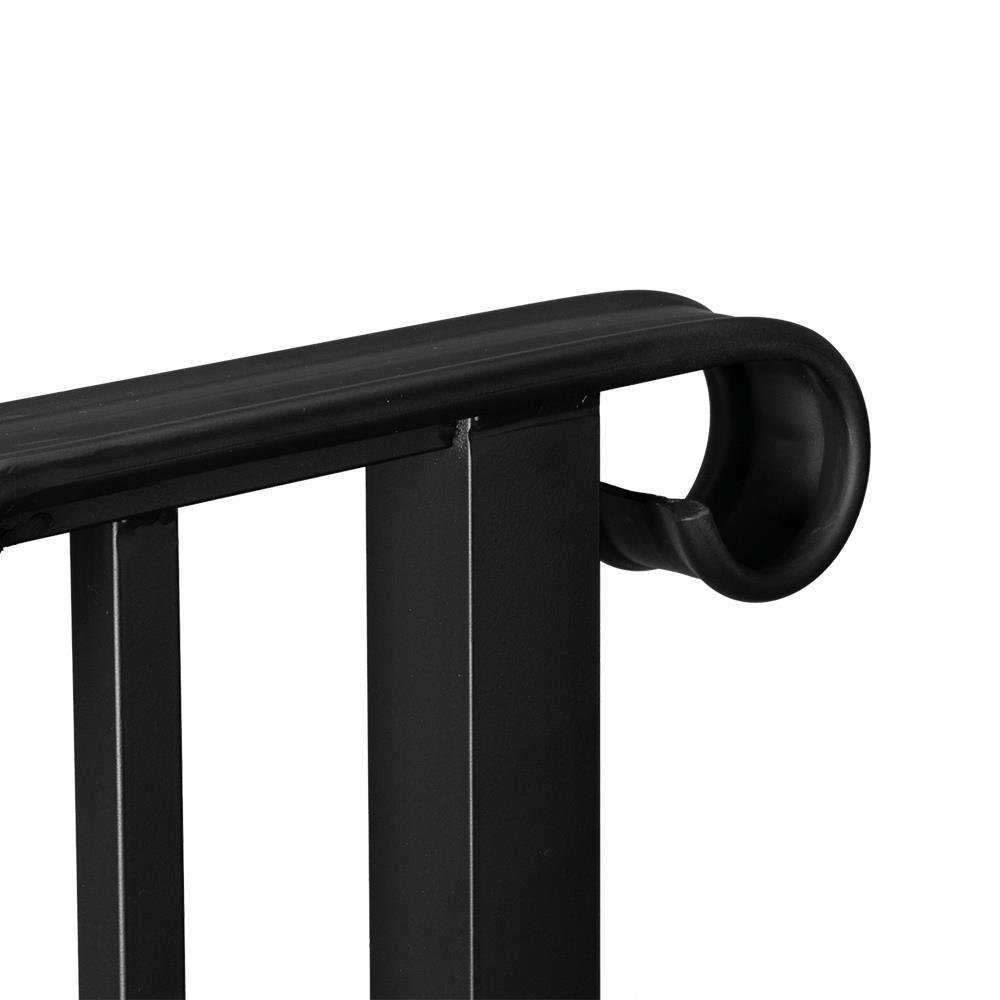 ZeroPone Upgrade 2 Steps Outdoor Handrail For Outdoor Steps, Black