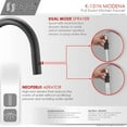 thumbnail image 2 of Stylish Ht 14” Matte Black Single Handle Kitchen Faucet with Drinking Water Tap K131NK142N, 2 of 10