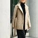 thumbnail image 4 of Puntoco Ropa de invierno para mujer, talla grande, abrigo de algodón de cuero con solapa cálida, chaqueta de manga larga Puntoco Puntoco-1, 4 of 5