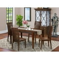 thumbnail image 4 of East West Furniture Capri 5-piece Wood Seat Chairs and Dining Table in Mahogany, 4 of 4