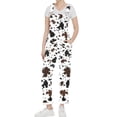 thumbnail image 6 of Cow Print Overalls for Women Fashion Animal Pants Cute Jumpsuits Bibs Coveralls, 6 of 8