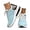 Light Blue, variant on Women's casual sports shoes, fashionable and versatile shoes, wedge heel thick-soled casual shoes