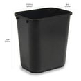 thumbnail image 3 of Basics Small Rectangular Commercial Office Wastebasket, Easy to Clean, 3 Gallon, Black, 2-Pack, 3 of 6