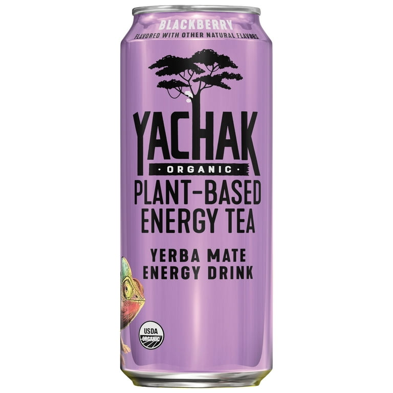 Yachak Yerba Mate Drink, Blackberry, 16 oz, 12 Pack, Healthy