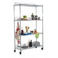 thumbnail image 6 of TRINITY 48"W x 18"D x 72"H 4-Shelf NSF Wire Shelving Unit With Backstands and Wheels,, 6 of 8