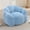Blue, variant on Lotus Compression Sofa Chair, Adult Bean Bag Chair with Pull Ring, Faux Fur Lounger for Living Room Bedroom, No Assembly Required, Gray