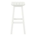 thumbnail image 3 of Costaelm Paradise 29" Outdoor Patio HDPE Square Backless Bar Stool, White, 3 of 8