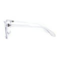 thumbnail image 3 of Rectangle Keyhole Plastic Horn Rim Blue Light Filtering Computer Glasses Lavender, 3 of 4