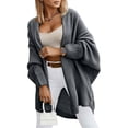 thumbnail image 2 of Open Front Batwing Sleeve Long Cardigan Loose Sweaters, 2 of 6