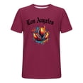 thumbnail image 4 of Tops para hombre, blusas y camisas de manga corta con cuello redondo para hombre, jersey informal con cuello redondo estampado para hombre, pantalones cortos deportivos para fitness, blusa de poliéste, 4 of 5