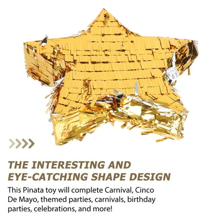 FRCOLOR 1Pc Gold Star Filled Plaything for Birthday and Themed Party Celebrations