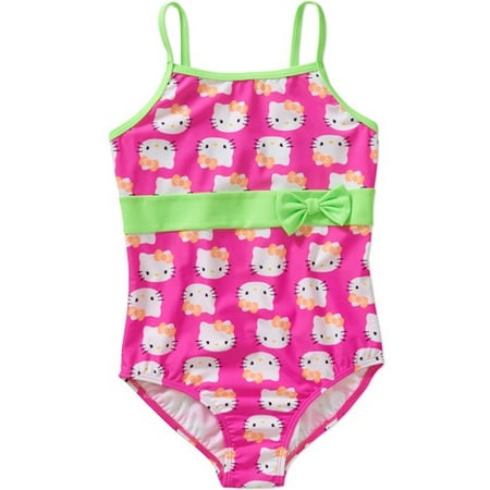 Girls' Faces One Piece Swimsuit