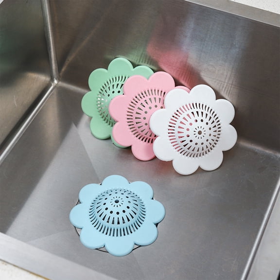 Leodye Haircher Silicone Hair Stopper Shower Drain Covers with Suction Cups Suit for Bathroom Bathtub and Kitchen