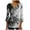 Gray A, variant on Enjoytime Womens 3/4 Length Sleeve Tops Loose Fit Casual Shirts Button Neck Floral Printed Tunic Blouses Women Clothing