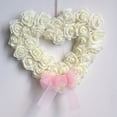thumbnail image 4 of Ongmies Valentines Day Wreath Clearance Idyllic Heart Shaped Wreath Floral Rose Artificial Garland Door Wreath for Home Wedding Valentine'S Day Decoration Home Decor C, 4 of 8
