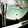 thumbnail image 1 of ABS Zoom Flashlight Digital Display Outdoor Emergency Strong Light Portable Rechargeable Flashlight, 1 of 8