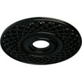 thumbnail image 3 of Ekena Millwork 22 1/4"OD x 4 3/4"ID x 1 1/4"P Robin Ceiling Medallion (Fits Canopies up to 6 1/4"), Hand-Painted Jet Black, 3 of 6