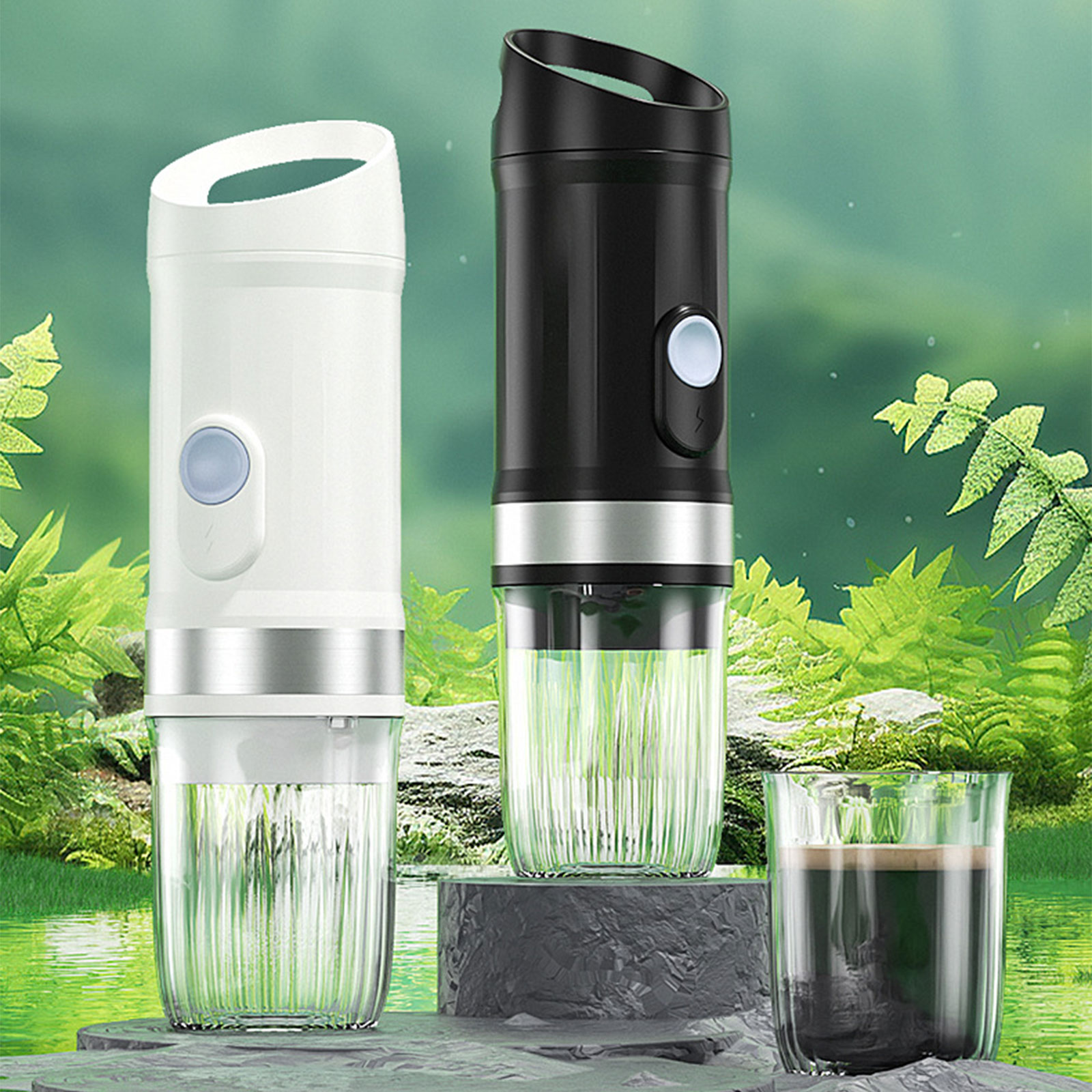 Portable Electric Espresso Machines Travel Coffee Maker for Camping Car Coffee Maker Heating for Car Camping Travel