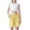 Yellow, variant on FNFYFH Cotton Linen Shorts for Girls 3 Pack Drawstring Elastic Waisted Shorts Solid Short Pants,White