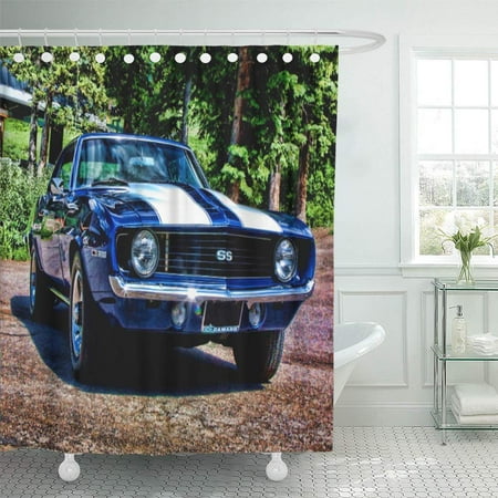 Xddja 1969 Chevy Camaro Super Sport Z28 Muscle Car Rally Shower Curtain 66x72 Inch Canada Xddja 1969 Chevy Camaro Super Sport Z28, Muscle Car Shower Curtain