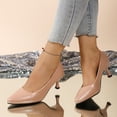 thumbnail image 5 of Dakaela High Heels Pumps Womens 2.17 Inch Closed Pointed Toe Stiletto Dress Shoes Wedding Prom Bridal Work Office Bride Kittens Sandals Khaki 8, 5 of 8