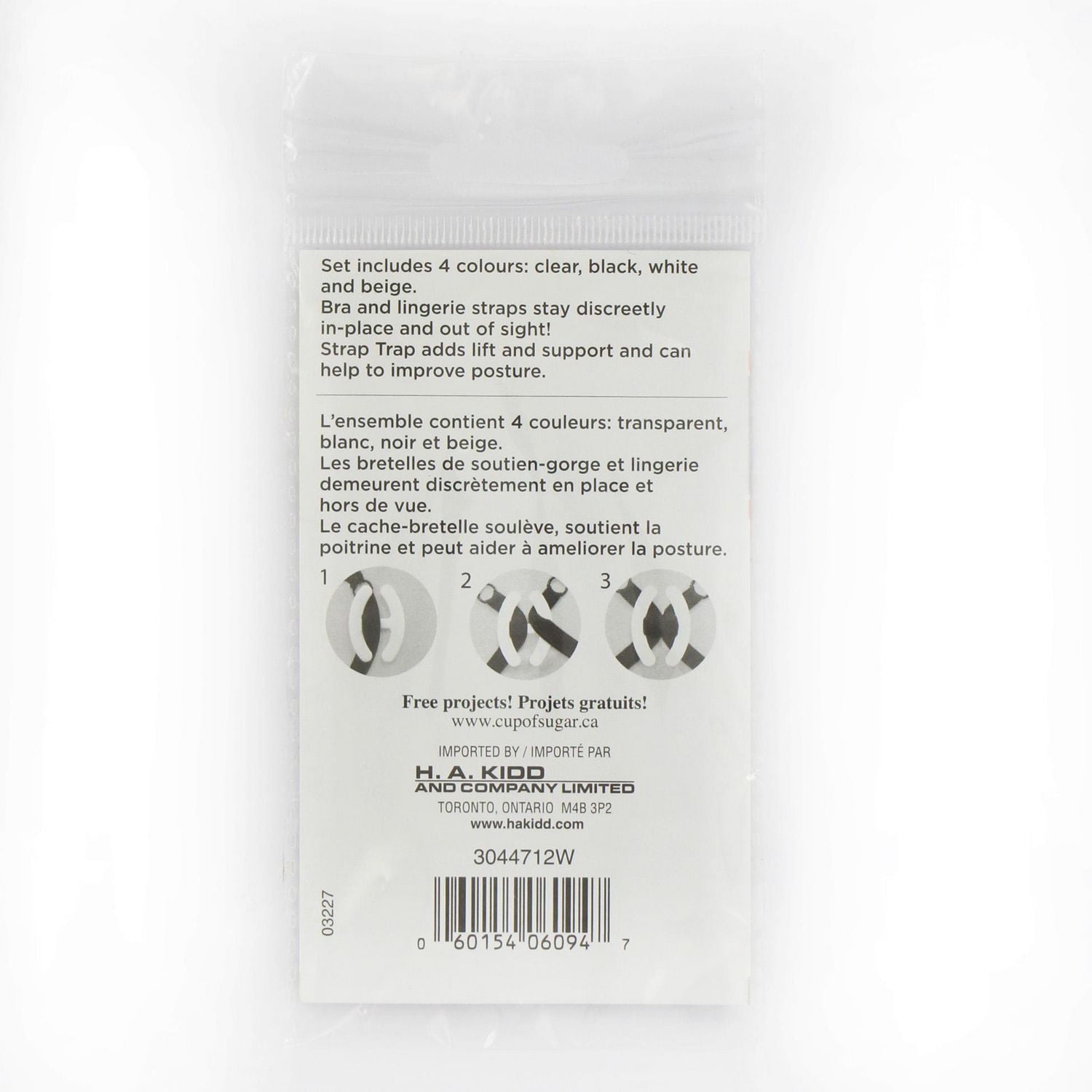 UNIQUE Piège à sangles de couture assorti — 4 unités, deux formats