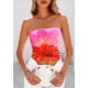 thumbnail image 3 of Top de Tubo Sin Tirantes con Estampado Floral PRETTYGARDEN 2025 Talla L, 3 of 8